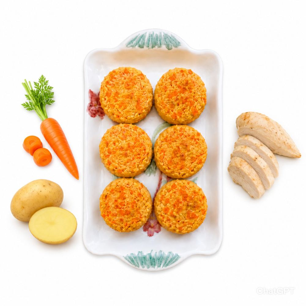 Croqueta de pollo y zanahoria