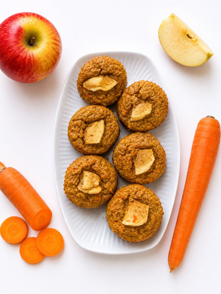 Muffins de zanahoria y manzana