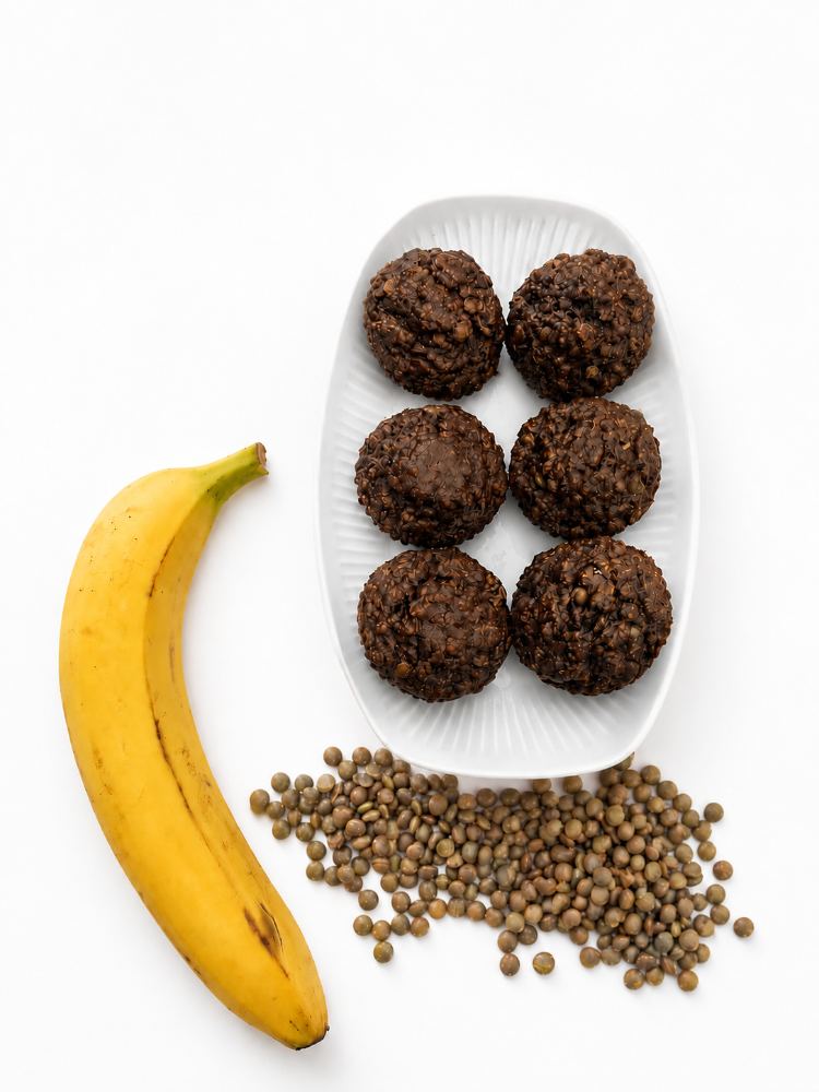 Muffins de lenteja, banana y cacao